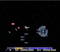 une photo d'Ã©cran de Gradius sur Nintendo Nes
